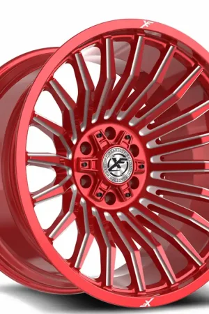 20" XF Off-Road Wheels XF-231 Anodized Red with Milled Rims Final Sale