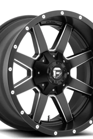 Hassle-Free Returns 22" Fuel Wheels D538 Maverick Black Milled Off-Road Rims