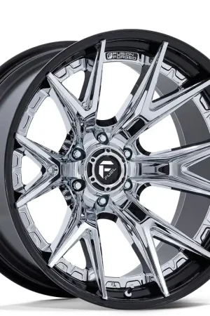 Price Cut 20" Fuel Wheels FC402 Catalyst Chrome with Gloss Black Lip Off-Road Fusion Forged Rims