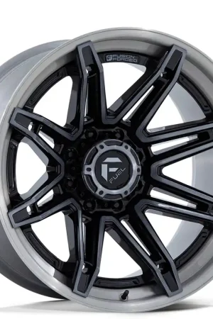 24" Fuel Wheels FC401 Brawl Gloss Black with Brushed Dark Tinted Clear Face and Lip Off-Road Fusion forged Rims Sale