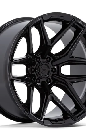 Warranty Included 17" Fuel Wheels FC854 Flux 6 Gloss Black Off-Road Rims