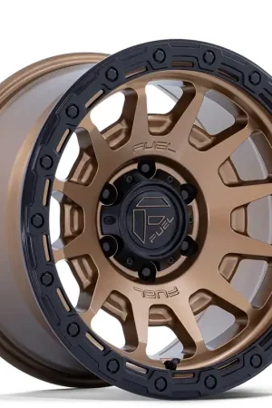 Handmade 17" Fuel Wheels FC884 Fortress Matte Bronze with Gloss Black Lip Off-Road Rims