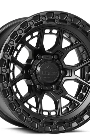 17" Lock Off-Road Wheels Commando Matte Black with Matte Black Ring Rims Limited Time
