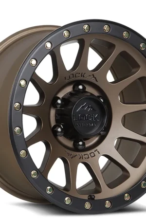 Mega Sale 20" Lock Off-Road Wheels Yosemite Matte Desert Bronze with Matte Black Ring Rims