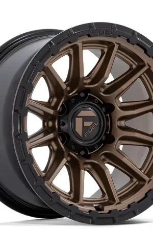 Next Day Delivery 22" Fuel Wheels FC866 Piston Matte Bronze with Gloss Black Lip Off-Road Rims