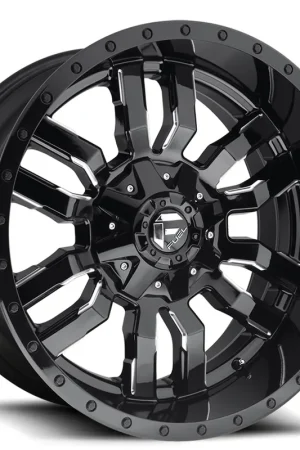 In Demand 20" Fuel Wheels D595 Sledge Gloss Black Milled Crossover Rims