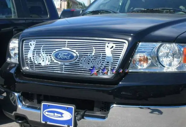 Sale Ford F150 APS Symbolic Grille - Honeycomb with Logo Opening - Upper - Aluminum - F25727B