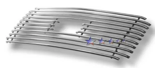 Warranty Included Ford F550 APS Tubular Grille - Center with Logo Opening - Upper - Stainless Steel - F68000S