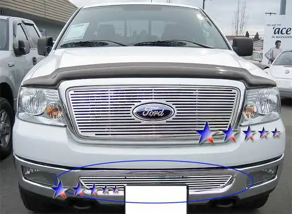 Money Back Guarantee Ford F150 APS CNC Grille - Bumper - Aluminum - F95351A