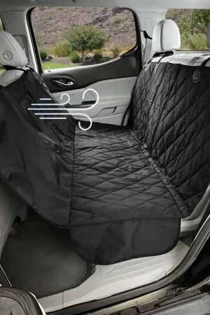 4Knines Multi-Function Split Rear Seat Cover with Hammock Mesh Window; Regular Place Order