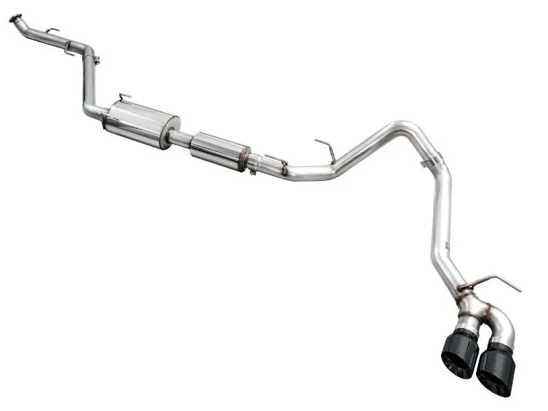 Best Choice AWE Exhaust for 4th Gen Toyota Tacoma Dual Diamond Black Tips — PMD Premier Motoring Development