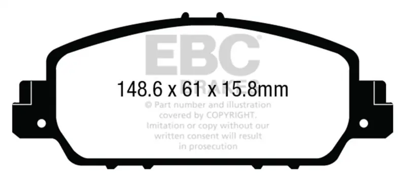Authentic EBC 13+ Honda Accord Coupe 2.4 EX Greenstuff Front Brake Pads — PMD Premier Motoring Development