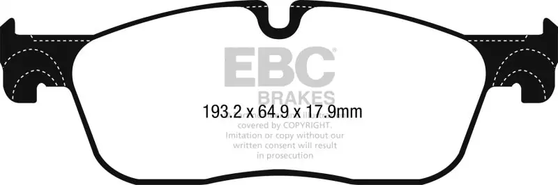 Budget EBC 2016+ Jaguar F-Pace 2.0L TD (180) Redstuff Front Brake Pads — PMD Premier Motoring Development