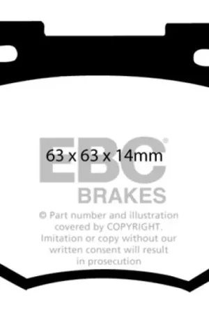 Worldwide Shipping EBC 67-70 Ford Cortina 1.6 Yellowstuff Front Brake Pads — PMD Premier Motoring Development