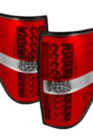 Spyder Ford F150 09-14 LED Tail Lights Red Clear ALT-YD-FF15009-LED-RC — PMD Premier Motoring Development Hot Deal