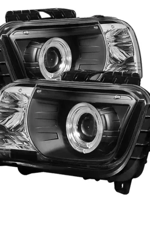 Factory Price Spyder Chevy Camaro 10-13 Projector Headlights Dual Halo LED Halo Blk— PMD Premier Motoring Development