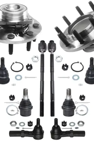 14pc Front Wheel Hub and Bearings Tie Rods Ball Joints Suspension Kit Wholesale