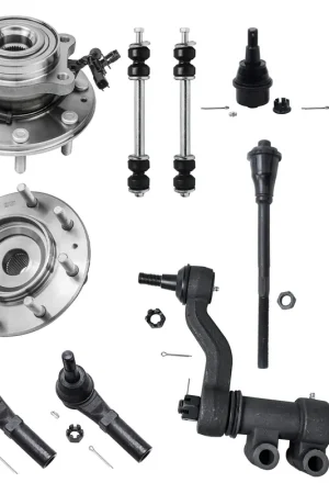 11pc Front Wheel Hub and Bearings Tie Rods Sway Bar Links Suspension Kit Final Sale