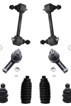 10pc Front Lower Ball Joints Tie Rods Sway Bar Links Suspension Kit High Quality