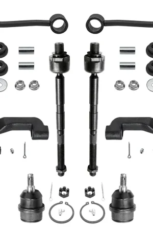 10pc Front Inner Outer Tie Rods Ball Joints Sway Bar Links Suspension Kit Budget