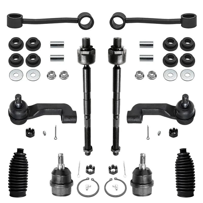 10pc Front Inner Outer Tie Rods Ball Joints Sway Bar Links Suspension Kit Budget
