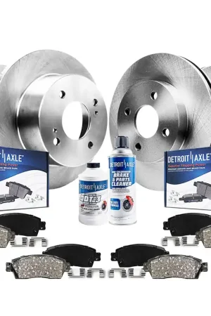 10pc Front & Rear Disc Rotors and Ceramic Brake Pads Kit Hassle-Free Returns