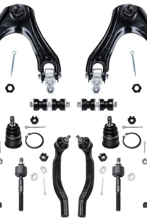 12pc Front & Rear Upper Control Arms Sway Bar Links Tie Rods Suspension Kit Instant Buy
