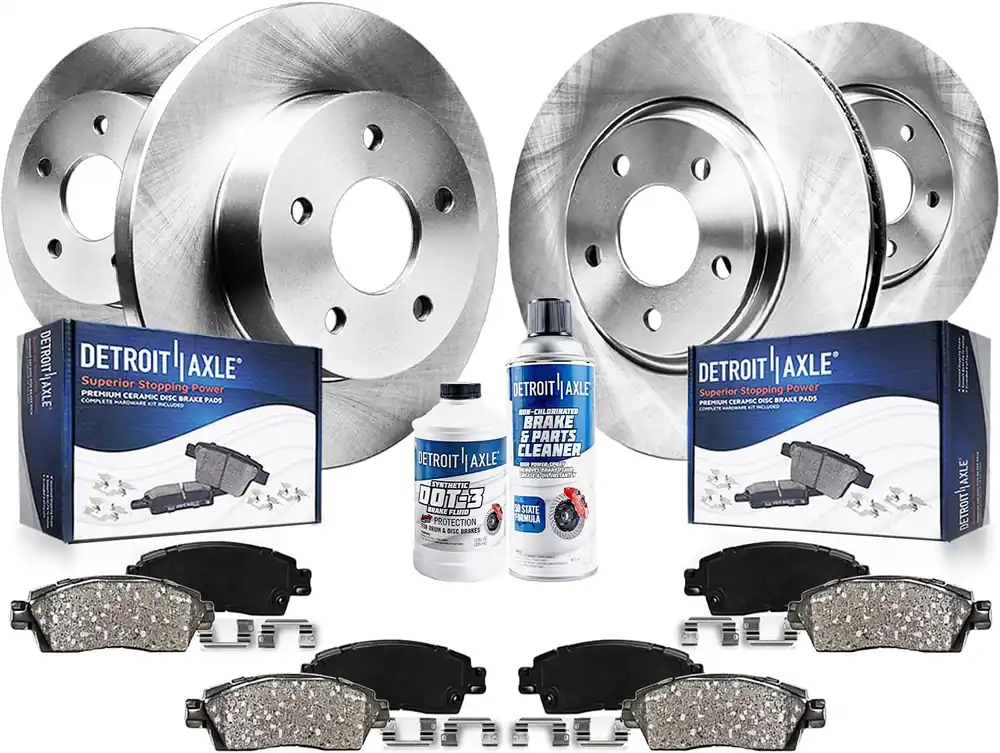 10pc Front & Rear Disc Rotors and Ceramic Brake Pads Kit Handmade