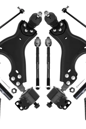 10pc Front Lower Control Arms Tie Rods Sway Bar Links Suspension Kit Weekend Sale