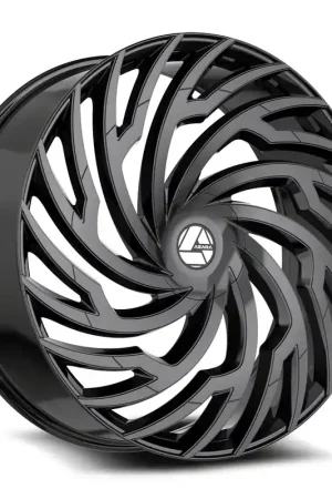 Azara AZA-536 Gloss Black Wheel; Rear Only; 24x9; 32mm Offset Certified
