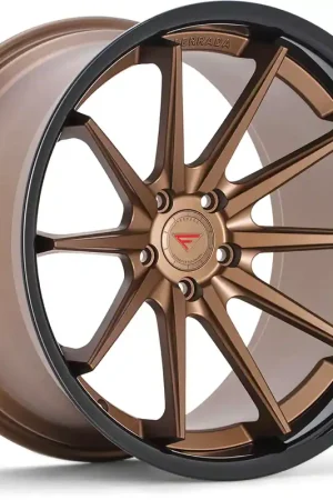 In Demand Ferrada Wheels FR4 Matte Bronze with Gloss Black Lip Wheel; Rear Only; 20x10; 13mm Offset