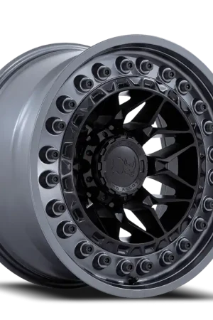 Modern Black Rhino Alpha Wheel 17x9 6x139.7 Matte Black With Gunmetal Lip -12mm - FREE T-SHIRT INCLUDED!