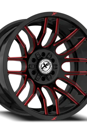 Seasonal Sale Xf Off-Road Xf-232 Wheel 20x9 6x135 & 6x139.7 Gloss Black & Red Machined 12mm