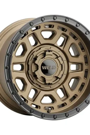 Price Cut Weld Off-Road Crux Wheel 17x9 6x135 & 6x139.7 Satin Bronze w/ Satin Black Ring 0mm - FREE T-SHIRT INCLUDED!