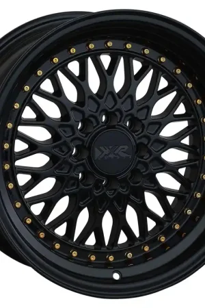 Latest Xxr 536 Wheel 15x8 4x100 & 4x114.3 Black w/ Gold Rivets 20mm