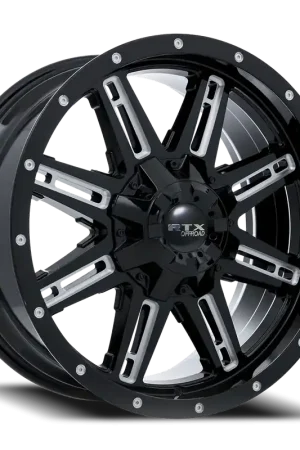 Rtx Ravine Wheel 17x8 6x139.7 Black Milled 10mm Free Returns