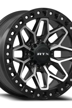 Rtx Zion Wheel 18x9 8x165.1 Gloss Black Milled Rivets 20mm Authentic