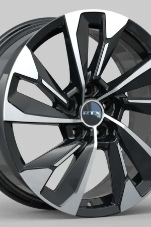 Handmade RTX Mz03 Wheel 18x7.5 5x114.3 Gloss Black Machined 40mm 083552 - FREE T-SHIRT INCLUDED!