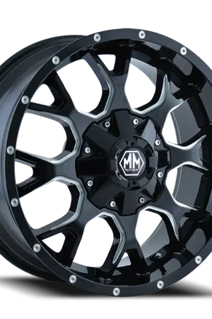 Mayhem Warrior Wheel 20x9 8x170 Gloss Black Milled 0mm Fan Favorite