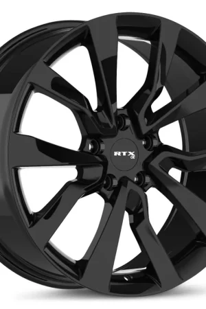 Premium RTX Ts04 Wheel 19x9.5 5x114.3 Gloss Black 45mm 178611 - FREE T-SHIRT INCLUDED!