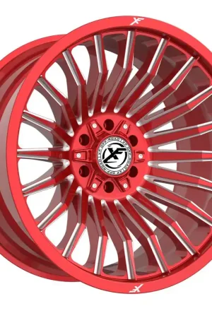 Special Discount Xf Off-Road Xf-231 Wheel 20x12 5x127 & 5x139.7 Anodized Red & Milled -44mm - FREE T-SHIRT INCLUDED!