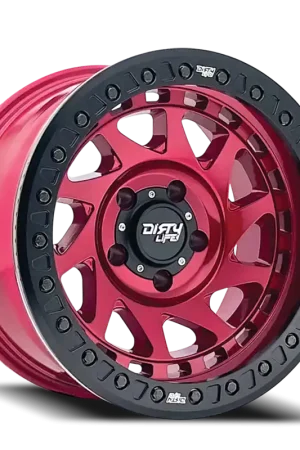Warranty Included Dirty Life Enigma Race Wheel 17x9 6x135 Gloss Crimson Candy Red -12mm