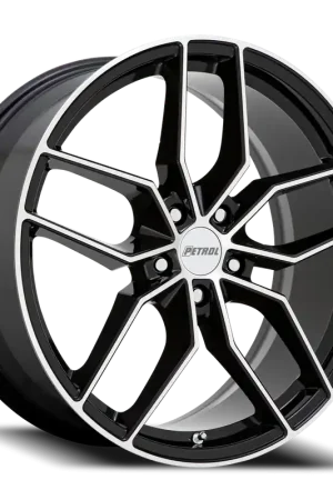 New Arrival Petrol P5C Wheel 20x8.5 5x114.3 Gloss Black w/ Machined Face 40mm
