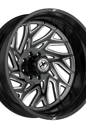 Low Price Xf Off-Road Xf-229 Dually Wheel 24x8.25 8x210 Gloss Black & Milled -192mm