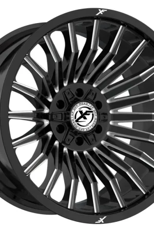 Xf Off-Road Xf-231 - Wheel 24x14 Blank Custom Drilled Gloss Black & Milled -76mm - MINIMUM PURCHASE OF 4 WHEELS Fan Favorite