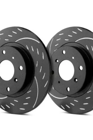 Best Seller SP Performance Front Vented 8 Lug Diamond Black ZRC Brake Rotors PLA D54-135-BP