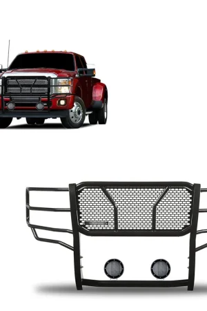 Black Horse Off Road Rugged Heavy Duty Grille Guard Kit GDRD RU-FOF211-B-PLFB Brand New