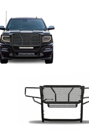 Black Horse Off Road Rugged Heavy Duty Grille Guard Kit GDRD RU-GMSI14-B-K1 Direct From Manufacturer