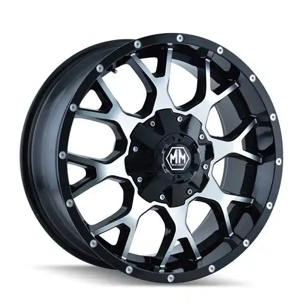 In Demand Mayhem Wheels Warrior 8015 Gloss Black w/ Machined Face 18x9 18mm Offset 5x139.7 (5x5.5),5x150