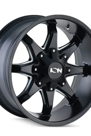 ION Alloy Wheels 181 Satin Black with Milled Spokes 17x9 -12mm Offset 8x165.1 (8x6.5),8x170 Don’t Miss Out